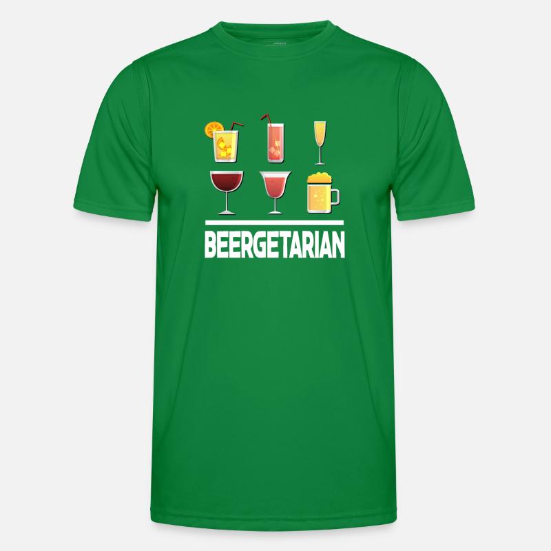 Beergetarian Graphic Homebrewing Winemaking Brewer Männer Funktions-T-Shirt