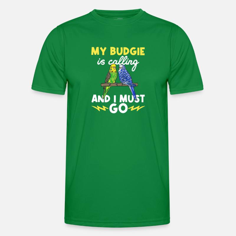 Budgerigar Parakeet Bird Pet Gift Men's Functional T-Shirt