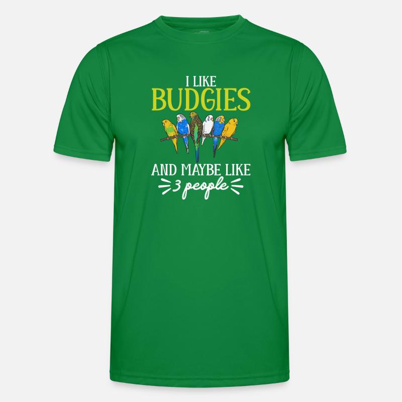 Budgerigar Parakeet Bird Pet Gift Men's Functional T-Shirt