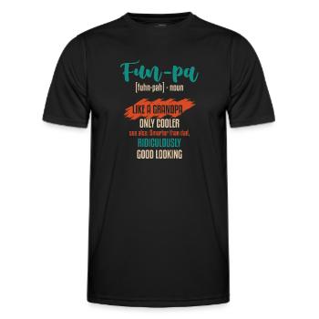 Funpa definition like a grandpa only cooler - Men's Functional T-Shirt - black - Front - AI Model Male 178 dark (178cm)