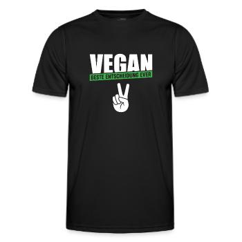 Vegan Beste Entscheidung ever - Männer Funktions-T-Shirt - Schwarz - Vorne - AI Model Male 178 dark (178cm)