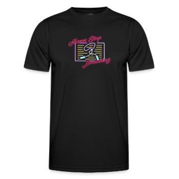 Fitness Roping - Jumping rope for women - Men's Functional T-Shirt - black - Front - AI Model Male 178 dark (178cm)