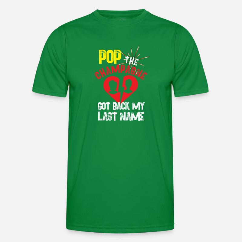 pop the got back my last name Design Männer Funktions-T-Shirt