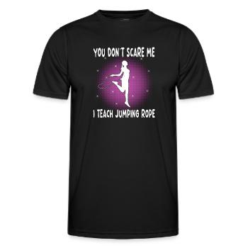 Fitness Roping - Jumping rope for women - Men's Functional T-Shirt - black - Front - AI Model Male 178 dark (178cm)