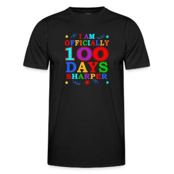 100e jour plus précis 100 jours d’école - T-shirt sport Homme - noir - Devant - AI Model Male 178 dark (178cm)