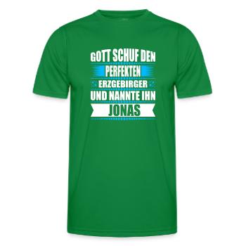 Erzgebirge Mann Namen Sachsen Jonas - Männer Funktions-T-Shirt - Kelly Green - Vorne - AI Model Male 178 dark (178cm)