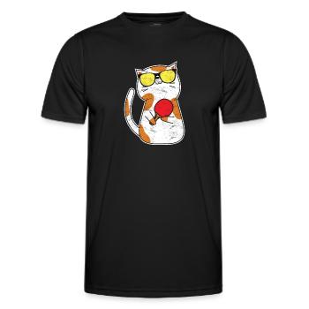 Drôle de design de tennis de table Joueurs de ping-pong Tourna - T-shirt sport Homme - noir - Devant - AI Model Male 178 dark (178cm)