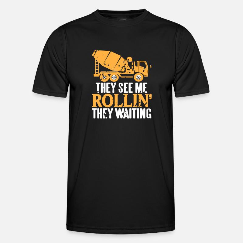 Conception de construction en béton pour les travailleurs de la construction et les chantiers de construction T-shirt sport Homme