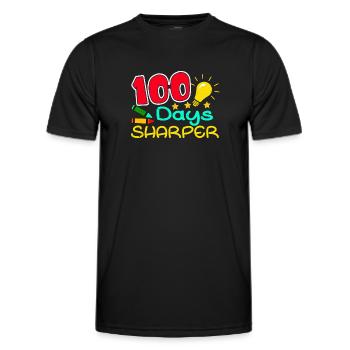 Étudiant 100e jour plus précis 100 jours d’école - T-shirt sport Homme - noir - Devant - AI Model Male 178 dark (178cm)