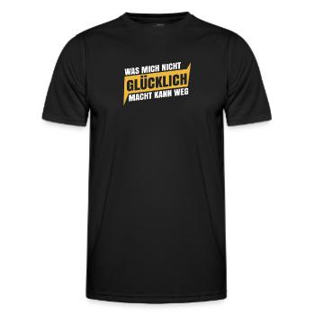 Schwarzer Humor Ironie - Männer Funktions-T-Shirt - Schwarz - Vorne - AI Model Male 178 dark (178cm)