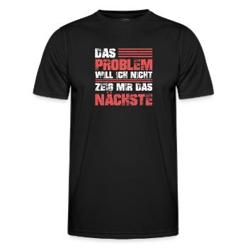 Schwarzer Humor Ironie - Männer Funktions-T-Shirt - Schwarz - Vorne - AI Model Male 178 dark (178cm)