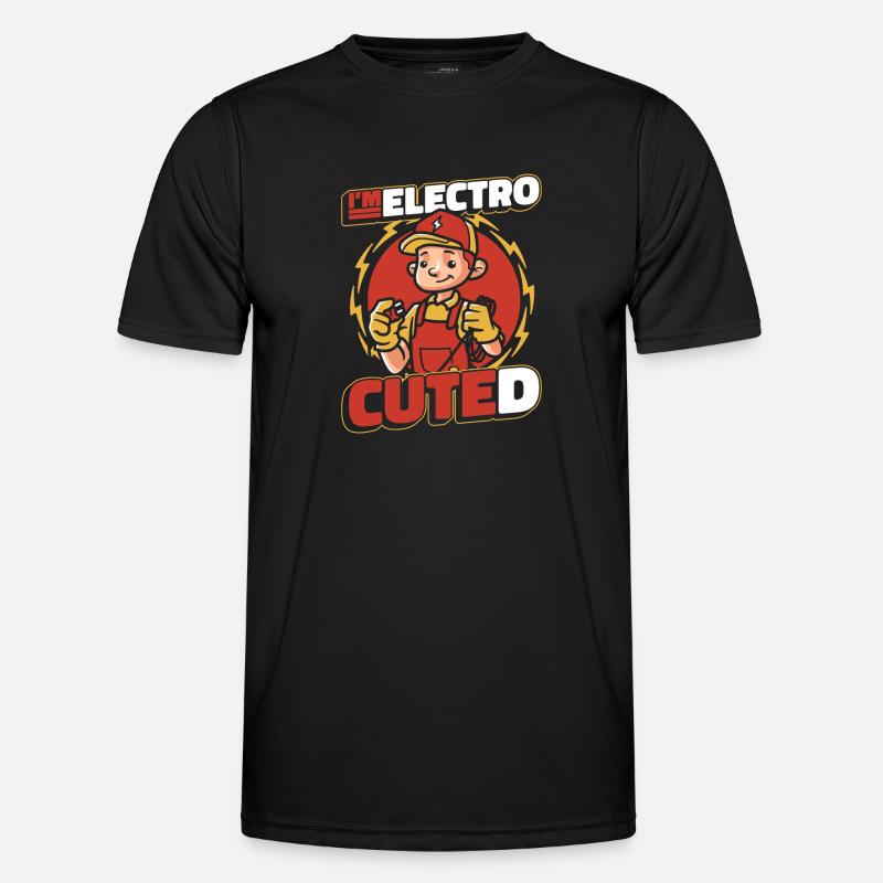 Electrician Electronics technician Construction electrician - Men's Functional T-Shirt - black