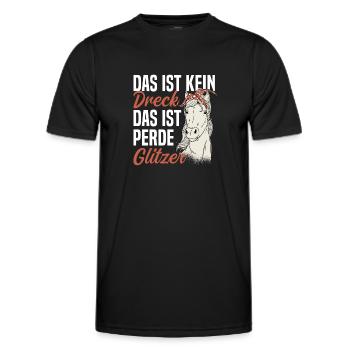 Pferd Reiterin Das ist kein Dreck - Männer Funktions-T-Shirt - Schwarz - Vorne - AI Model Male 178 dark (178cm)