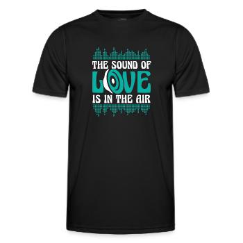 Ingénieur du son Ingénieur du son mari - T-shirt sport Homme - noir - Devant - AI Model Male 178 dark (178cm)