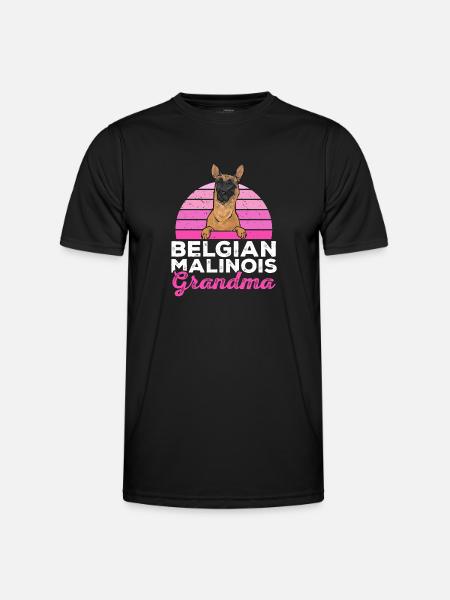 Malinois Belgian Shepherd Mechelaar Dog - Men's Functional T-Shirt - black