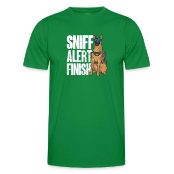 Malinois Berger Belge Malines Chien - T-shirt sport Homme - vert - Devant - AI Model Male 178 dark (178cm)