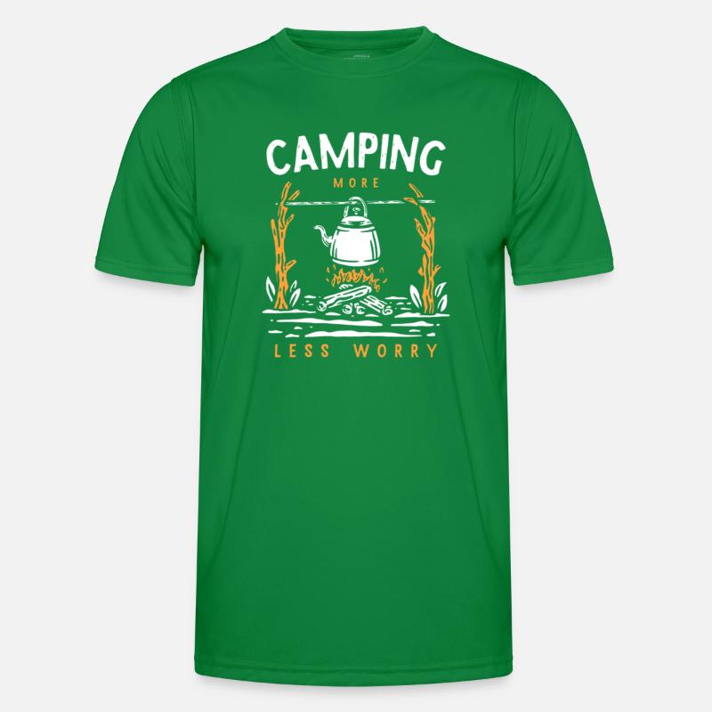 Camping Plus moins de soucis T-shirt sport Homme