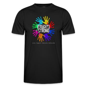 Autism Strong - Männer Funktions-T-Shirt - Schwarz - Vorne - AI Model Male 178 dark (178cm)