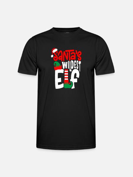 Santa s Wildest Elf - Men's Functional T-Shirt - black