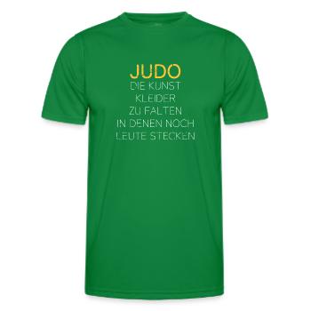 Judo die Kunst Kleider zu falten in denen noch - Männer Funktions-T-Shirt - Kelly Green - Vorne - AI Model Male 178 dark (178cm)