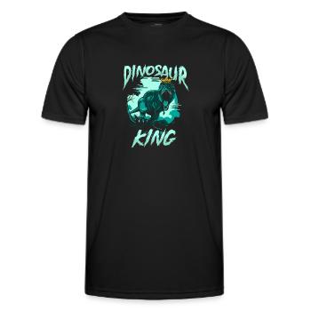 Dinosaur Adult dinosaur - Men's Functional T-Shirt - black - Front - AI Model Male 178 dark (178cm)