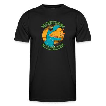 Dinosaurier Erwachsener Dinosaurier - Männer Funktions-T-Shirt - Schwarz - Vorne - AI Model Male 178 dark (178cm)