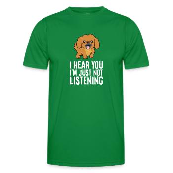Pekinese Hund Ich höre dich, ich höre nur nicht - Männer Funktions-T-Shirt - Kelly Green - Vorne - AI Model Male 178 dark (178cm)