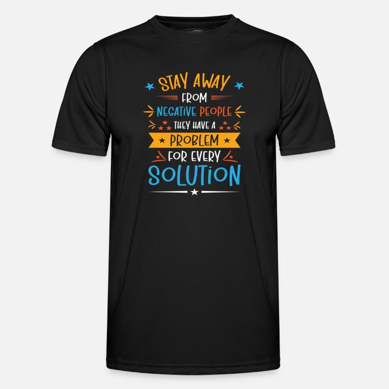 Solution Critical Thinkers Positive Motivation - Men's Functional T-Shirt - black
