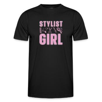 Friseur Hairstylist Friseur - Männer Funktions-T-Shirt - Schwarz - Vorne - AI Model Male 178 dark (178cm)