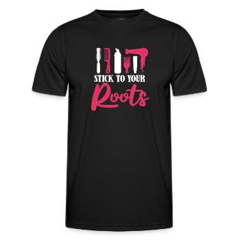 Friseur Hairstylist Friseur - Männer Funktions-T-Shirt - Schwarz - Vorne - AI Model Male 178 dark (178cm)