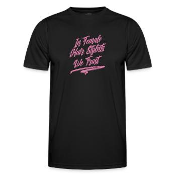 Friseur Hairstylist Friseur - Männer Funktions-T-Shirt - Schwarz - Vorne - AI Model Male 178 dark (178cm)