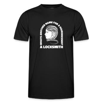 Friseur Hairstylist Friseur - Männer Funktions-T-Shirt - Schwarz - Vorne - AI Model Male 178 dark (178cm)