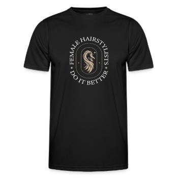 Friseur Hairstylist Friseur - Männer Funktions-T-Shirt - Schwarz - Vorne - AI Model Male 178 dark (178cm)