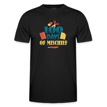 Livres Stylo 100e jour de méfait 100 jours d’école - T-shirt sport Homme - noir - Devant - AI Model Male 178 dark (178cm)