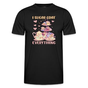 I Sugar Coat Everything Funny Baking - T-shirt sport Homme - noir - Devant - AI Model Male 178 dark (178cm)