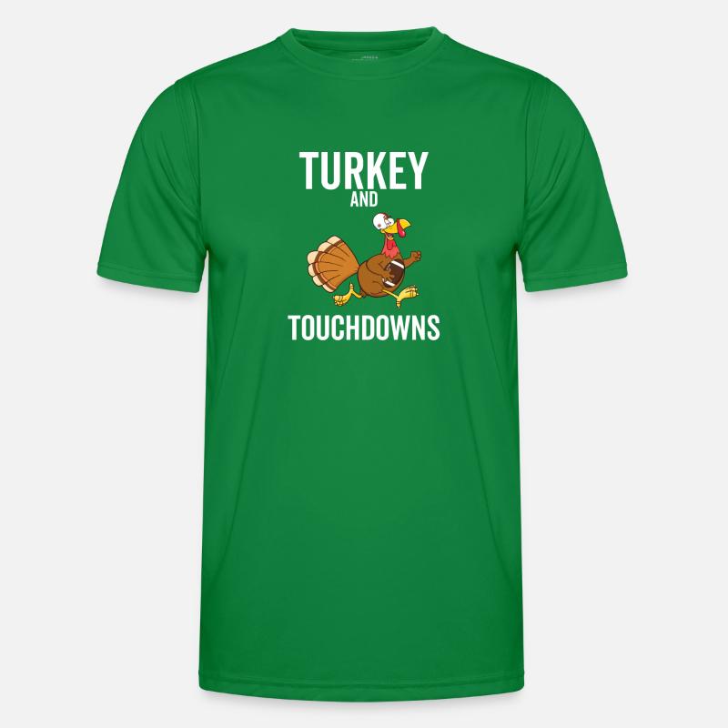 Turkey and Touchdowns Men's Functional T-Shirt