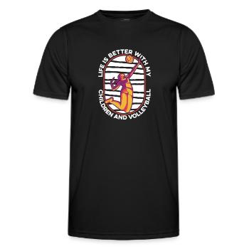Volleyball Volleyball Player Volleyball Mama - T-shirt sport Homme - noir - Devant - AI Model Male 178 dark (178cm)