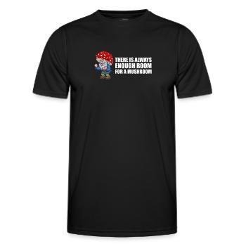 Mushroom pickers Mushrooms Mushroom dwarf - Men's Functional T-Shirt - black - Front - AI Model Male 178 dark (178cm)