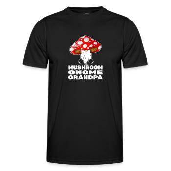 Mushroom pickers Mushrooms Mushroom dwarf - Men's Functional T-Shirt - black - Front - AI Model Male 178 dark (178cm)