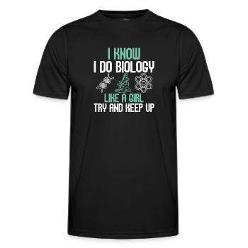 Biologie Biologe Kinder Biologie - Männer Funktions-T-Shirt - Schwarz - Vorne - AI Model Male 178 dark (178cm)