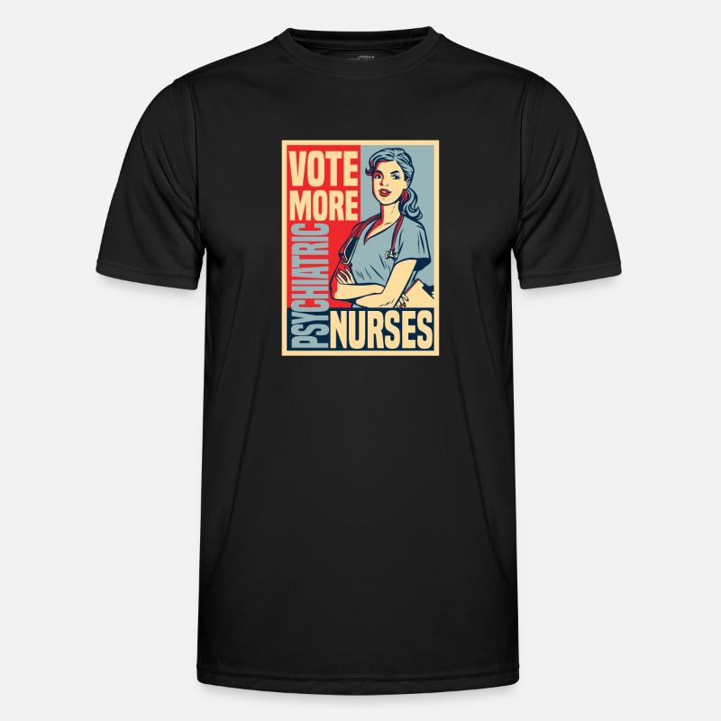 Krankenschwester - Männer Funktions-T-Shirt - Schwarz