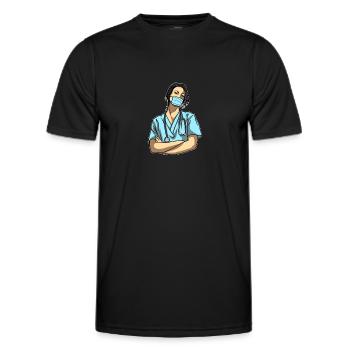Infirmier - T-shirt sport Homme - noir - Devant - AI Model Male 178 dark (178cm)