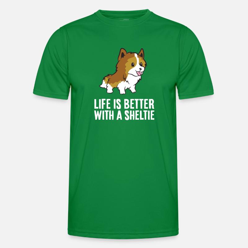 Life Is Better With A Sheltie Dog Männer Funktions-T-Shirt