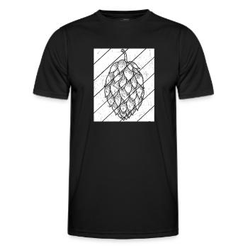 Hopfen Vintage Retro Craft Bier Motiv Liebhaber Bi - Männer Funktions-T-Shirt - Schwarz - Vorne - AI Model Male 178 dark (178cm)