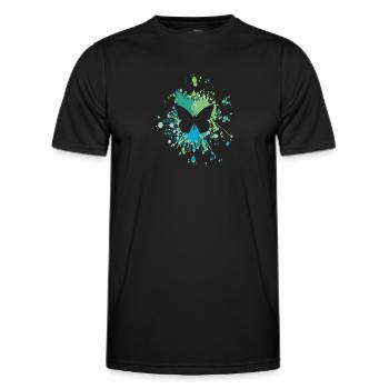 Éclaboussure de couleur papillon - T-shirt sport Homme - noir - Devant - AI Model Male 178 dark (178cm)