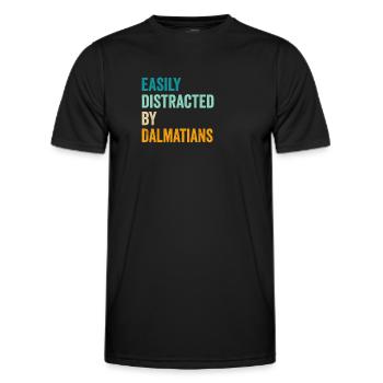 Easily Distracted By Dalmatians - Men's Functional T-Shirt - black - Front - AI Model Male 178 dark (178cm)