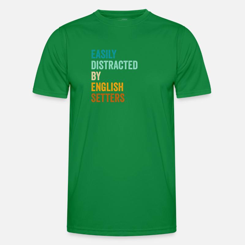 Easily Distracted By English Setters Men's Functional T-Shirt