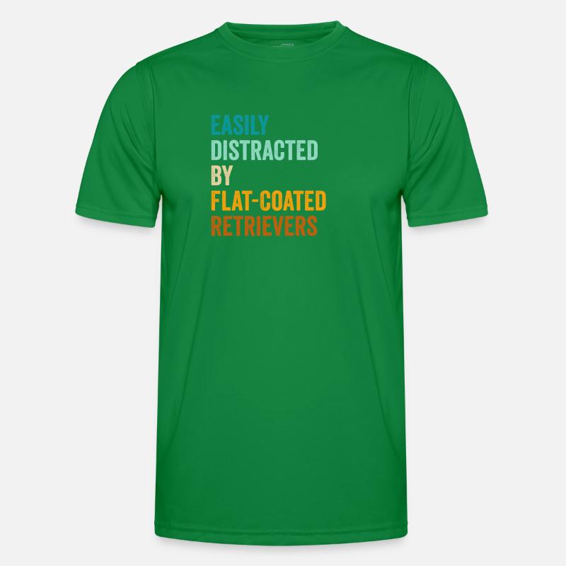 Easily Distracted By Flat-Coated Retrievers Men's Functional T-Shirt