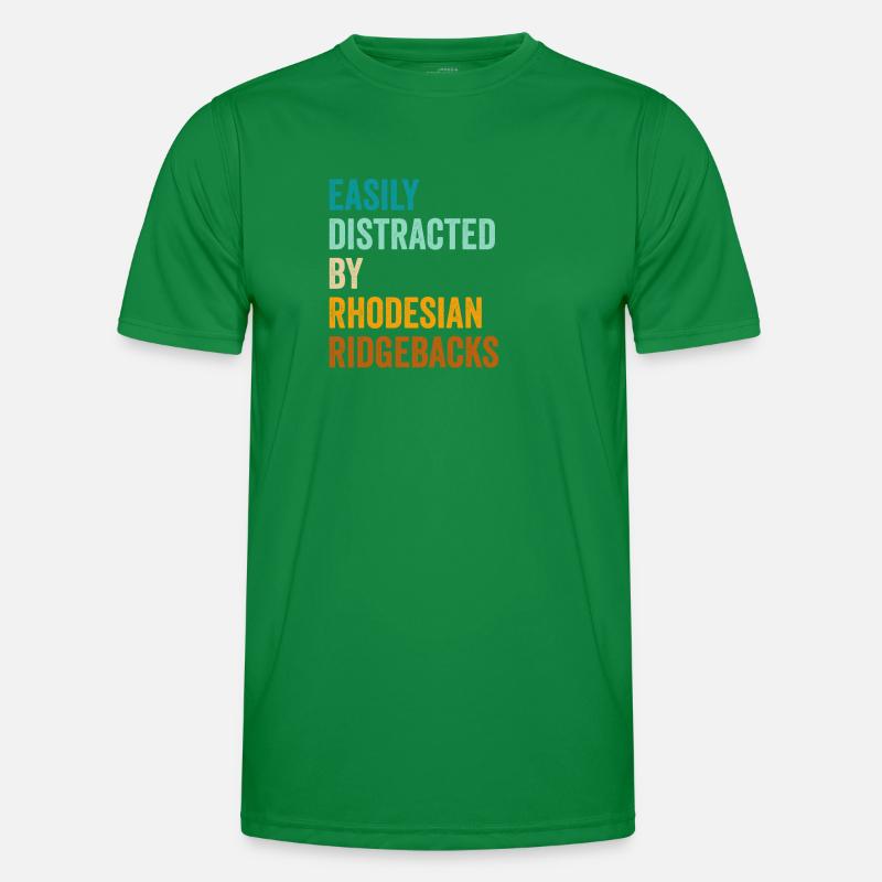 Easily Distracted By Rhodesian Ridgebacks Men's Functional T-Shirt
