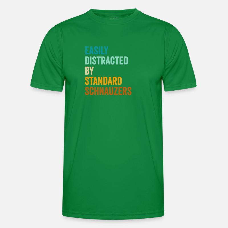 Easily Distracted By Standard Schnauzers Men's Functional T-Shirt